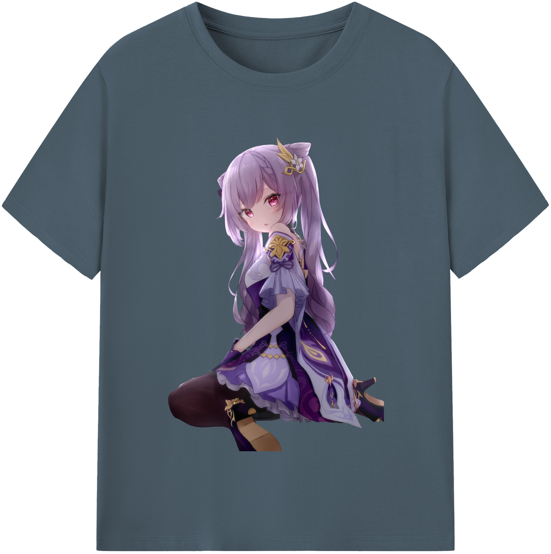 げんし神 刻晴 こくせい genshin Kokusei 綿100％半袖Tシャツ（フロントプリント）